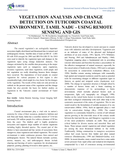 vegetation analysis and change detection on tuticorin coastal