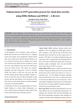 Enhancement in OTP generation process for cloud data security
