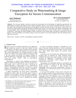 Comparative Study on Watermarking & Image Encryption for