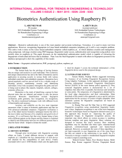 Biometrics Authentication Using Raspberry Pi