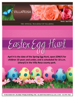 April 4 is the date of the Spring Egg Hunt, open