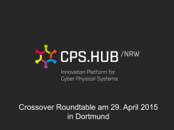 Crossover Roundtable am 29. April 2015 in Dortmund