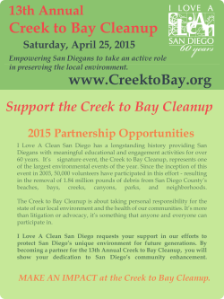 sponsorship packet - I Love a Clean San Diego