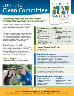Clean Committee flyer - I Love a Clean San Diego