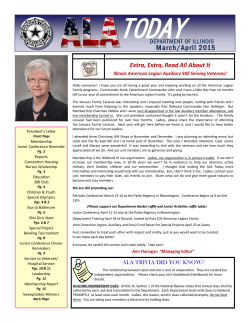March/April 2015 - American Legion Auxiliary Department of Illinois