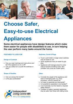 Choose Safer, Easy-to-use Electrical Appliances