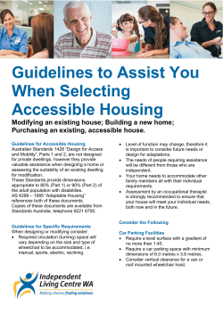 Guidelines to Assist You When Selecting Accessible Housing