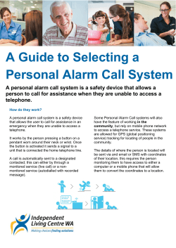 A Guide to Selecting a Personal Alarm Call System