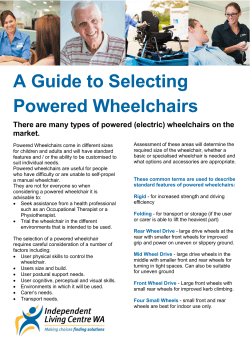 A Guide to Selecting Powered Wheelchairs