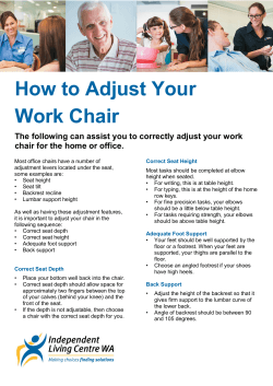 How to Adjust Your Work Chair - Independent Living Centre WA