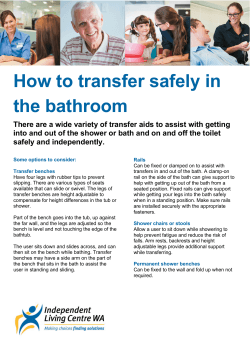 How to transfer safely in the bathroom