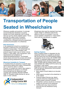 Transportation of People Seated in Wheelchairs