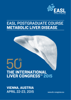 easl postgraduate course metabolic liver disease