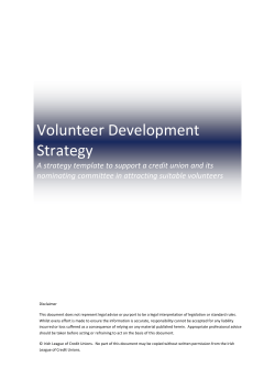 Section 5: Creating a volunteer development
