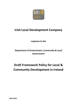 ILDN Response to the Draft Framework Policy for Local and