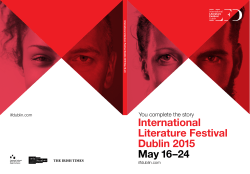 International Literature Festival Dublin 2015 May 16â24