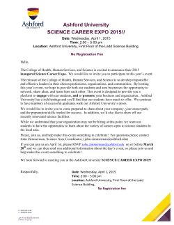 Science Career Expo Flyer