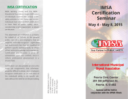 IMSA Certification Seminar