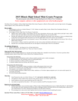2015 Illinois High School Mini-Grants Program