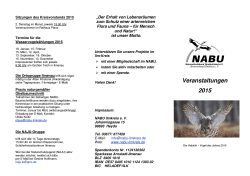 Veranstaltungsprogramm 2015 des NABU