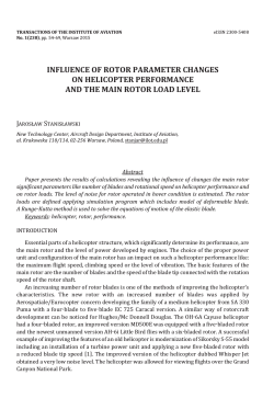 infLuence of rotor ParaMeter chanGes on heLicoPter PerforMance