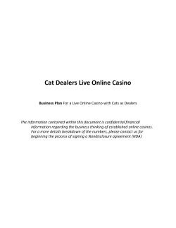 View the CATS Live Online Casino Business Plan PDF