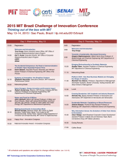 2015 MIT Brazil Challenge of Innovation Conference