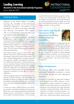 Newsletter September 2014