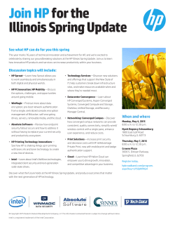 Join HPfor the Illinois Spring Update
