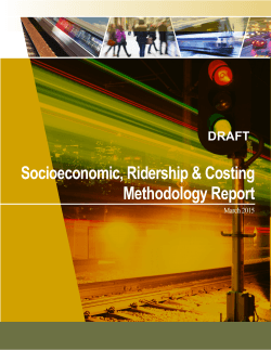 Socioeconomic, Ridership & Costing Methodology Report