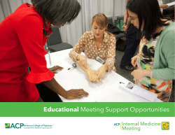 Educational Support Brochure - ACP Internal Medicine Meeting