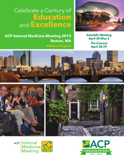 Education and Excellence - ACP Internal Medicine Meeting