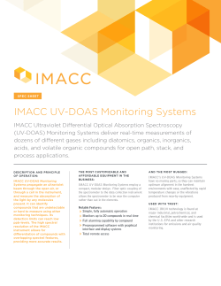 Spec Sheet - IMACC UVDOAS Monitoring Systems_V3