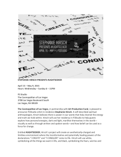 STEPHANIE HIRSCH PRESENTS #LIGHTSEEKER April 15 â May 9