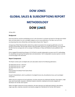 dow jones global sales & subscriptions report methodology