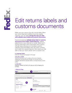 Edit returns labels and customs documents