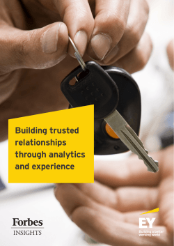 Building trusted relationships through analytics and