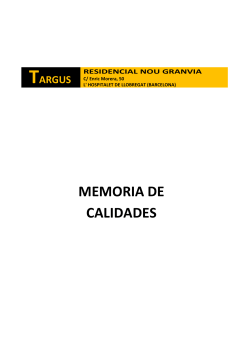 MEMORIA DE CALIDADES