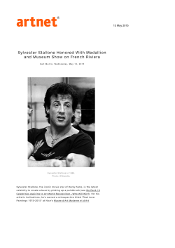 Sylvester Stallone`s Solo Show Opens in Nice