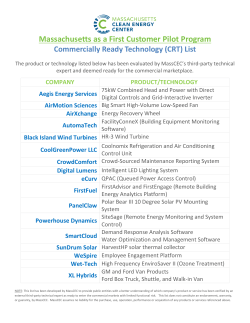 Commercially Ready Technologies List