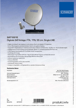 SAT1001E Digitale SAT-Anlage, FTA, 1TN, 55 cm, Single-LNB