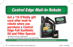 Castrol Edge Mail-In Rebate