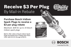 Receive $3 Per Plug - O`Reilly Auto Parts