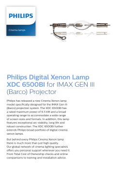 Philips XDC 6500BI Digital Cinema Xenon Lamps for Barco projectors