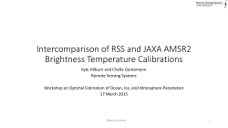 Intercomparison of RSS and JAXA AMSR2 brightness temperature