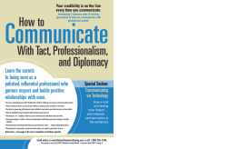 How to With Tact, Professionalism, and Diplomacy