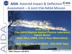 AIDA: Asteroid Impact & Deflection Assessment â A Joint