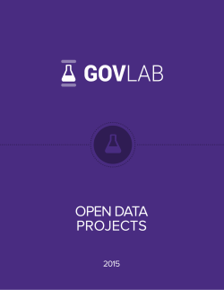 OPEN DATA PROJECTS - The Governance Lab @ NYU