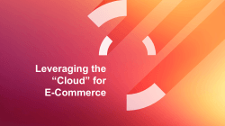 Leveraging the âCloudâ for E-Commerce