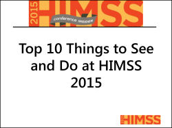 Top 10 Things to See and Do at HIMSS 2015